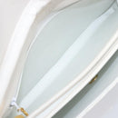 CHANEL Chain Matelasse Shoulder Bag Lamb Skin White Gold CC Auth 200466V-18