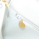 CHANEL Chain Matelasse Shoulder Bag Lamb Skin White Gold CC Auth 200466V-21