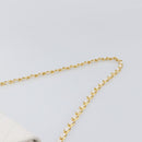 CHANEL Chain Matelasse Shoulder Bag Lamb Skin White Gold CC Auth 200466V-8