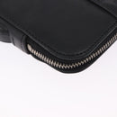 CHANEL Icon iPad Case Leather Black Gold CC Auth 200467-13