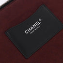CHANEL Icon iPad Case Leather Black Gold CC Auth 200467-16