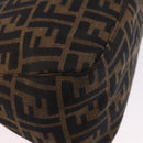 FENDI Zucca Canvas Mamma Baguette Shoulder Bag Brown Black Auth 200470V-16
