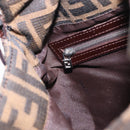 FENDI Zucca Canvas Mamma Baguette Shoulder Bag Brown Black Auth 200470V-24