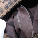 FENDI Zucca Canvas Mamma Baguette Shoulder Bag Brown Black Auth 200470V-11