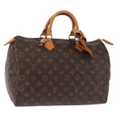 LOUIS VUITTON Monogram Speedy 35 Hand Bag M41524 LV Auth 200473V-1