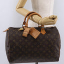 LOUIS VUITTON Monogram Speedy 35 Hand Bag M41524 LV Auth 200473V-25