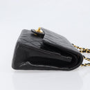 CHANEL Chain Matelasse 25 Shoulder Bag Lamb Skin Black Gold CC Auth 200477SAM-3