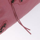 BALENCIAGA Clutch Bag Leather Pink Auth 200479M-17
