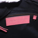 BALENCIAGA Clutch Bag Leather Pink Auth 200479M-18