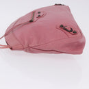 BALENCIAGA Clutch Bag Leather Pink Auth 200479M-4