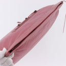 BALENCIAGA Clutch Bag Leather Pink Auth 200479M-5