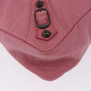 BALENCIAGA Clutch Bag Leather Pink Auth 200479M-7