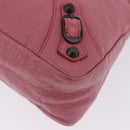 BALENCIAGA Clutch Bag Leather Pink Auth 200479M-14