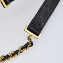CHANEL Matelasse Backpack Caviar Skin Black Gold CC Auth 200481V-11