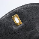 CHANEL Matelasse Backpack Caviar Skin Black Gold CC Auth 200481V-17