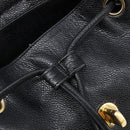 CHANEL Matelasse Backpack Caviar Skin Black Gold CC Auth 200481V-18