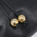 CHANEL Matelasse Backpack Caviar Skin Black Gold CC Auth 200481V-19