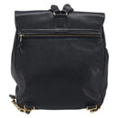 CHANEL Matelasse Backpack Caviar Skin Black Gold CC Auth 200481V-3