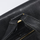 CHANEL Matelasse Backpack Caviar Skin Black Gold CC Auth 200481V-7