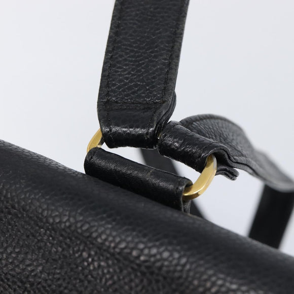 CHANEL Matelasse Backpack Caviar Skin Black Gold CC Auth 200481V