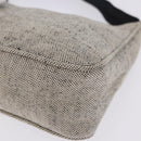 PRADA Hand Pouch Hand Bag Canvas Gray Auth 200483A-12
