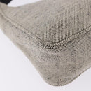 PRADA Hand Pouch Hand Bag Canvas Gray Auth 200483A-13