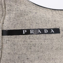 PRADA Hand Pouch Hand Bag Canvas Gray Auth 200483A-15