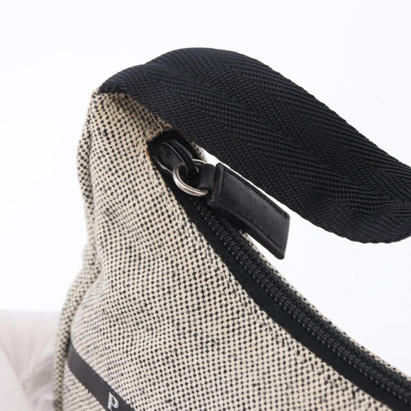 PRADA Hand Pouch Hand Bag Canvas Gray Auth 200483A