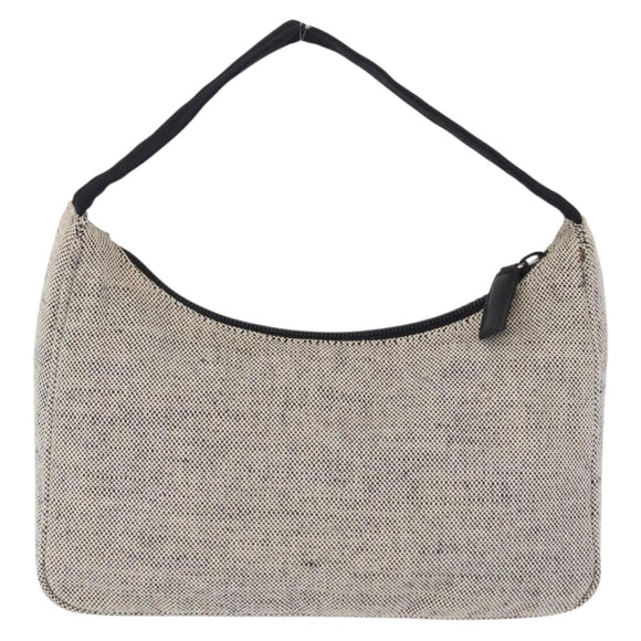 PRADA Hand Pouch Hand Bag Canvas Gray Auth 200483A