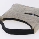 PRADA Hand Pouch Hand Bag Canvas Gray Auth 200483A-7