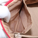 Burberrys Nova Check Vanity Hand Bag Canvas Beige Gold Auth 200484A-12