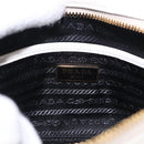 PRADA Gathered Chain Shoulder Bag Leather White Gold Auth 200485V-16