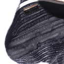 PRADA Gathered Chain Shoulder Bag Leather White Gold Auth 200485V-17