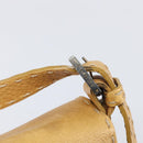 FENDI Selleria Mamma Baguette Shoulder Bag Leather Brown Gold Auth 200491A-10