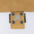 FENDI Selleria Mamma Baguette Shoulder Bag Leather Brown Gold Auth 200491A-20