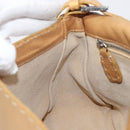 FENDI Selleria Mamma Baguette Shoulder Bag Leather Brown Gold Auth 200491A-22