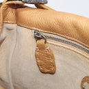 FENDI Selleria Mamma Baguette Shoulder Bag Leather Brown Gold Auth 200491A-23