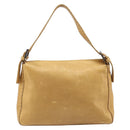 FENDI Selleria Mamma Baguette Shoulder Bag Leather Brown Gold Auth 200491A-2