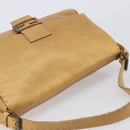 FENDI Selleria Mamma Baguette Shoulder Bag Leather Brown Gold Auth 200491A-6