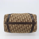 Christian Dior Trotter Canvas Boston Bag Beige Gold Auth 200492-10