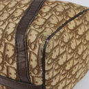 Christian Dior Trotter Canvas Boston Bag Beige Gold Auth 200492-11