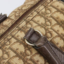 Christian Dior Trotter Canvas Boston Bag Beige Gold Auth 200492-16
