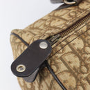 Christian Dior Trotter Canvas Boston Bag Beige Gold Auth 200492-17