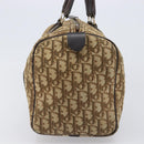 Christian Dior Trotter Canvas Boston Bag Beige Gold Auth 200492-4