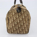 Christian Dior Trotter Canvas Boston Bag Beige Gold Auth 200492-5