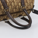 Christian Dior Trotter Canvas Boston Bag Beige Gold Auth 200492-7