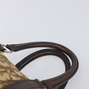 Christian Dior Trotter Canvas Boston Bag Beige Gold Auth 200492-8