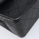 CHANEL Chain Matelasse 23 Shoulder Bag Lamb Skin Black Gold CC Auth 200493SAM-11