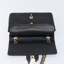 CHANEL Chain Matelasse 23 Shoulder Bag Lamb Skin Black Gold CC Auth 200493SAM-15