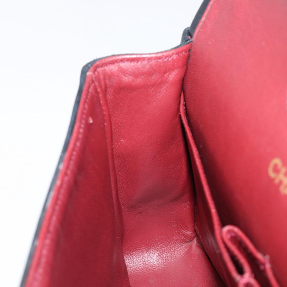 CHANEL Chain Matelasse 23 Shoulder Bag Lamb Skin Black Gold CC Auth 200493SAM